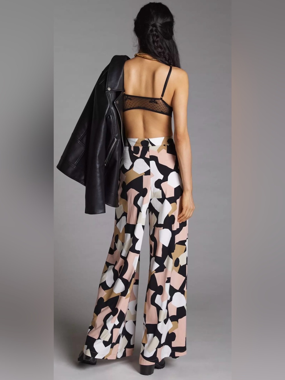🖤 Corey Lynn Calter Abstract Print Wide Leg Pants Size XS 🖤 - Picture 5 of 15